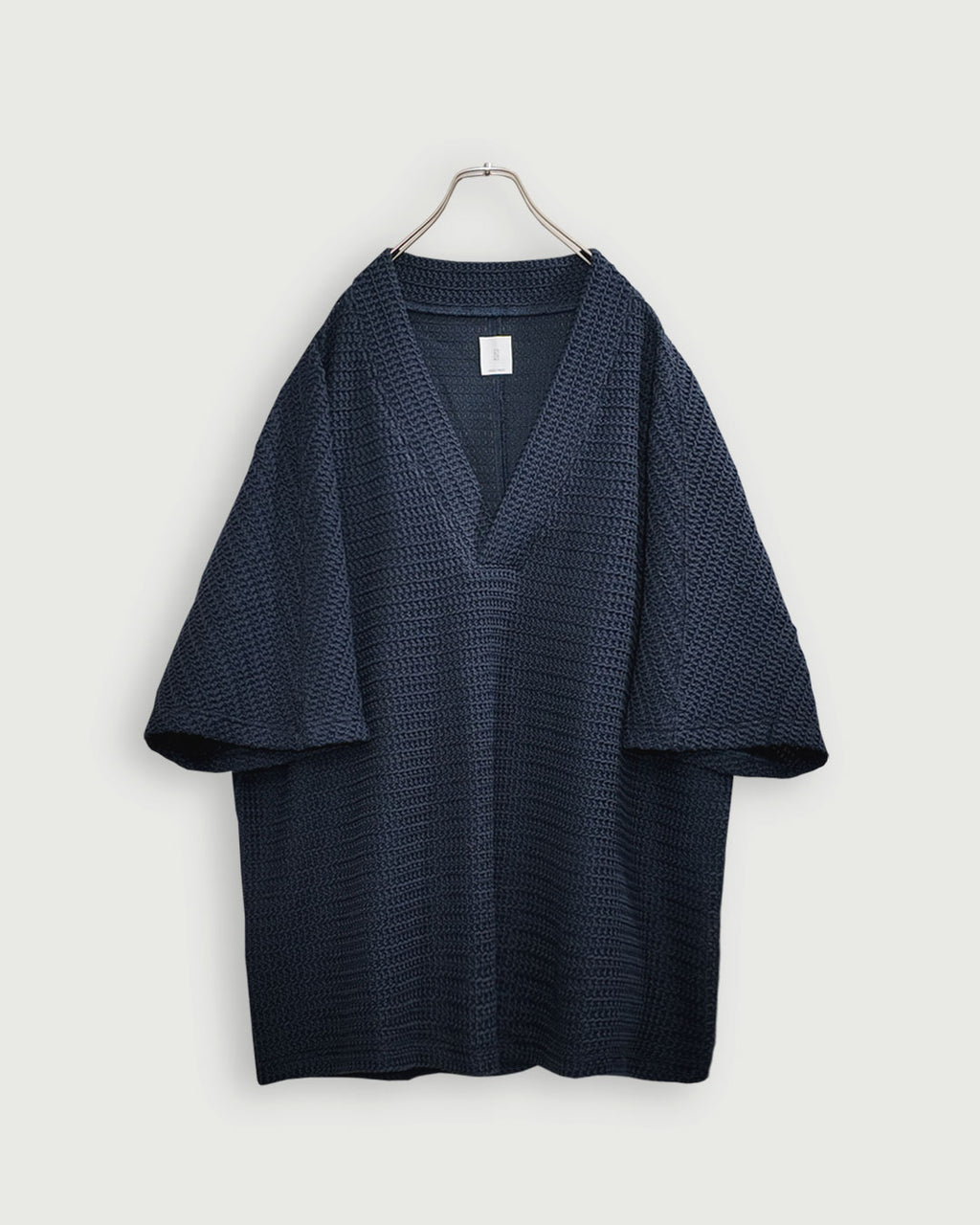 Waffle Russell V Neck 3/4 Sleeve Dolman Knit Pullover.