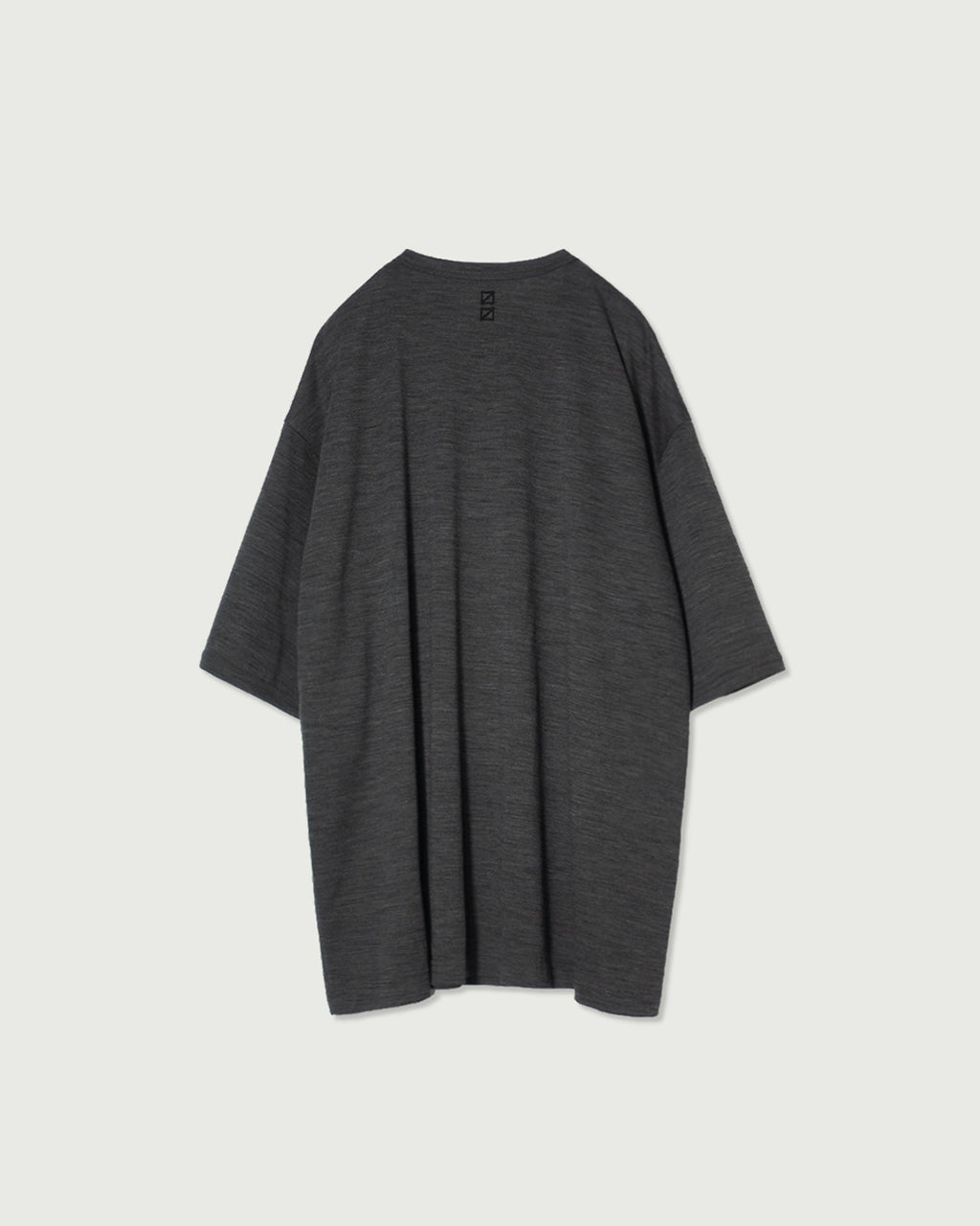 Super100s WOOL Plating Jersey S/S Logo TEE <#heather gray>