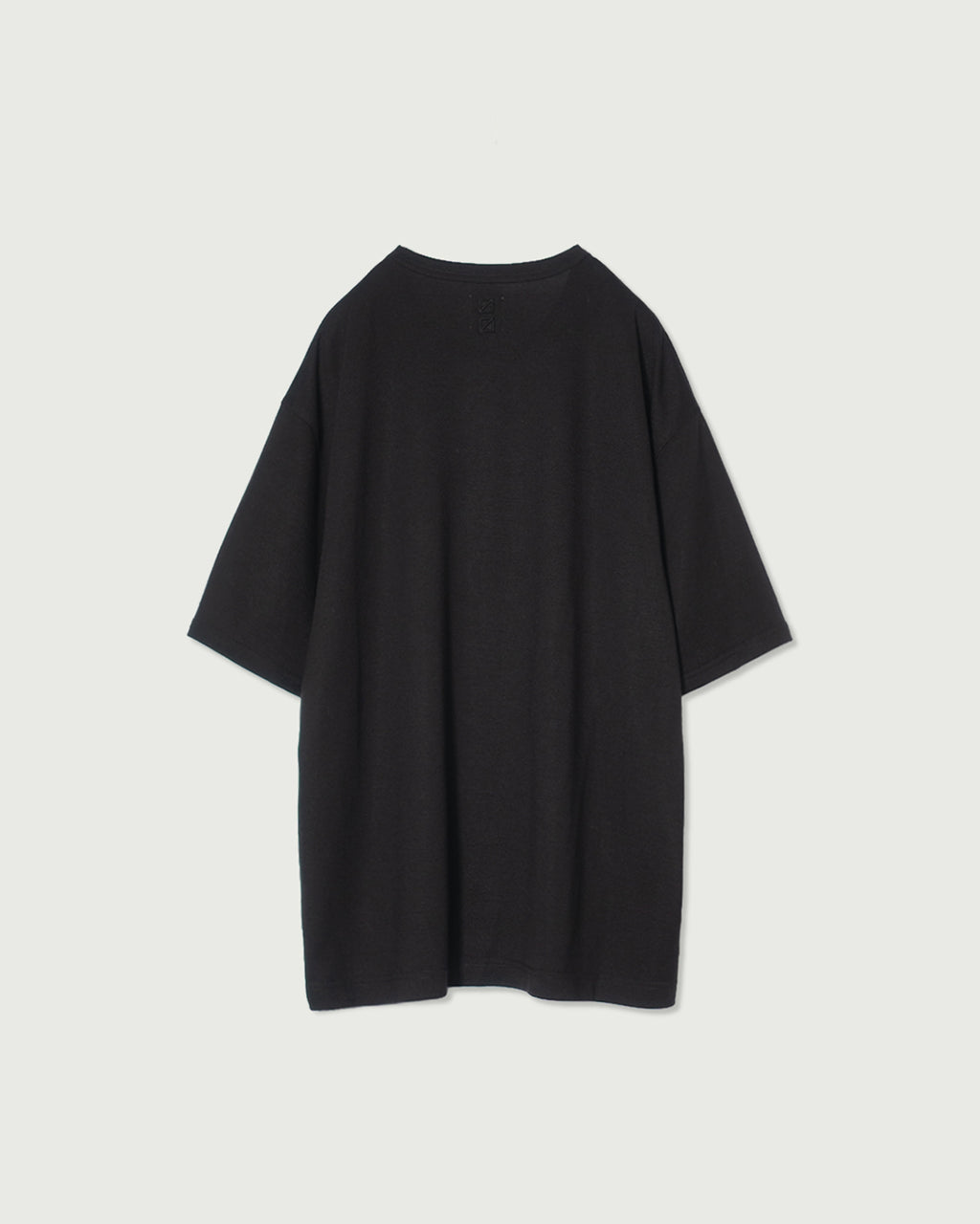 Super100s WOOL Plating Jersey S/S Logo TEE <#black>