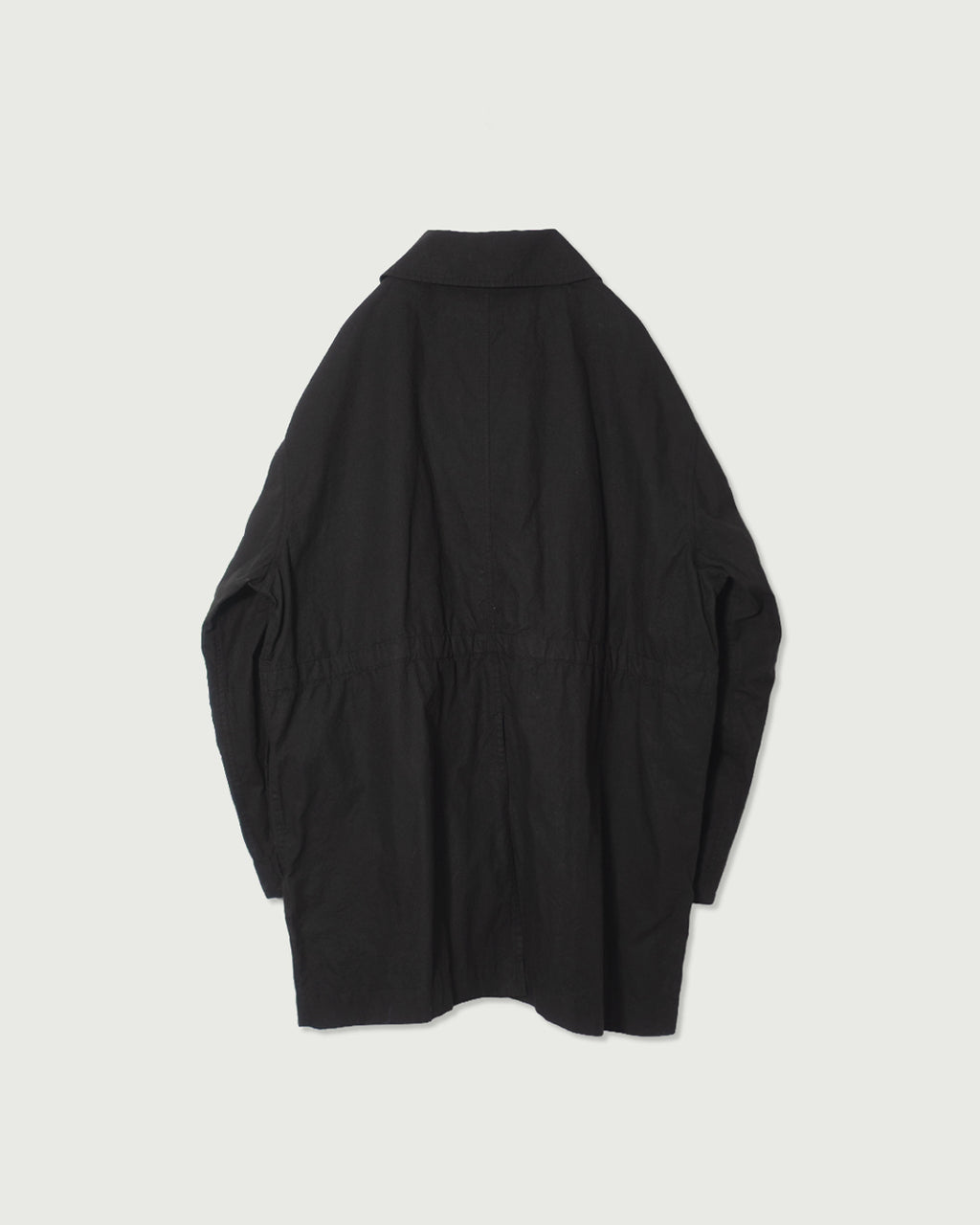 Oiled Wax Washed Moleskin 6-pocket Coverall <#black>