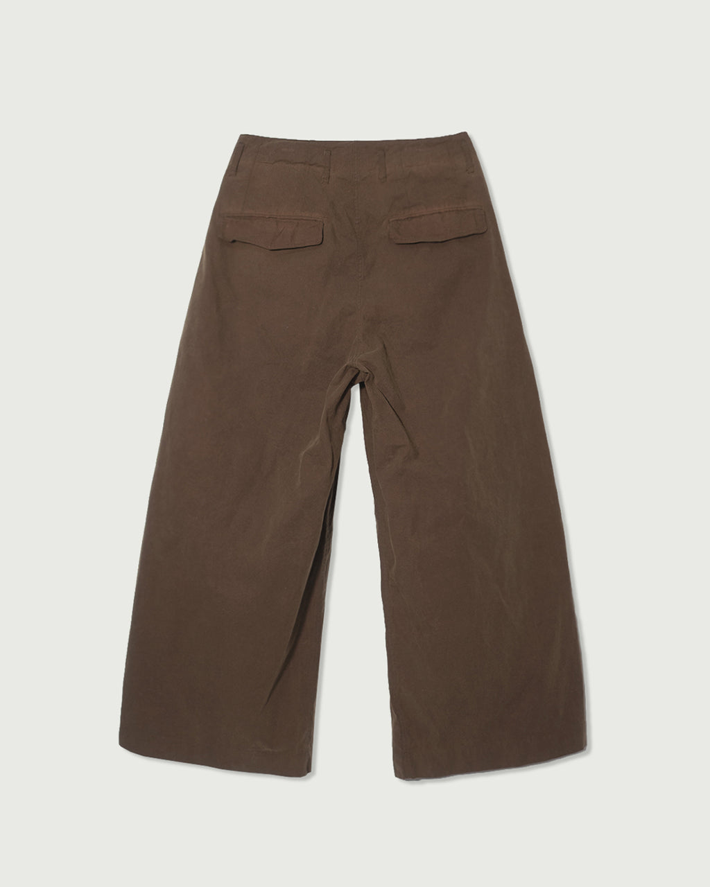 Oiled Wax Washed Moleskin Wide Baggy Pants <#camel>