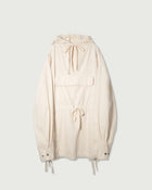 Brushed Cotton Flannel Biowash French Anorak Parka <#ivory>