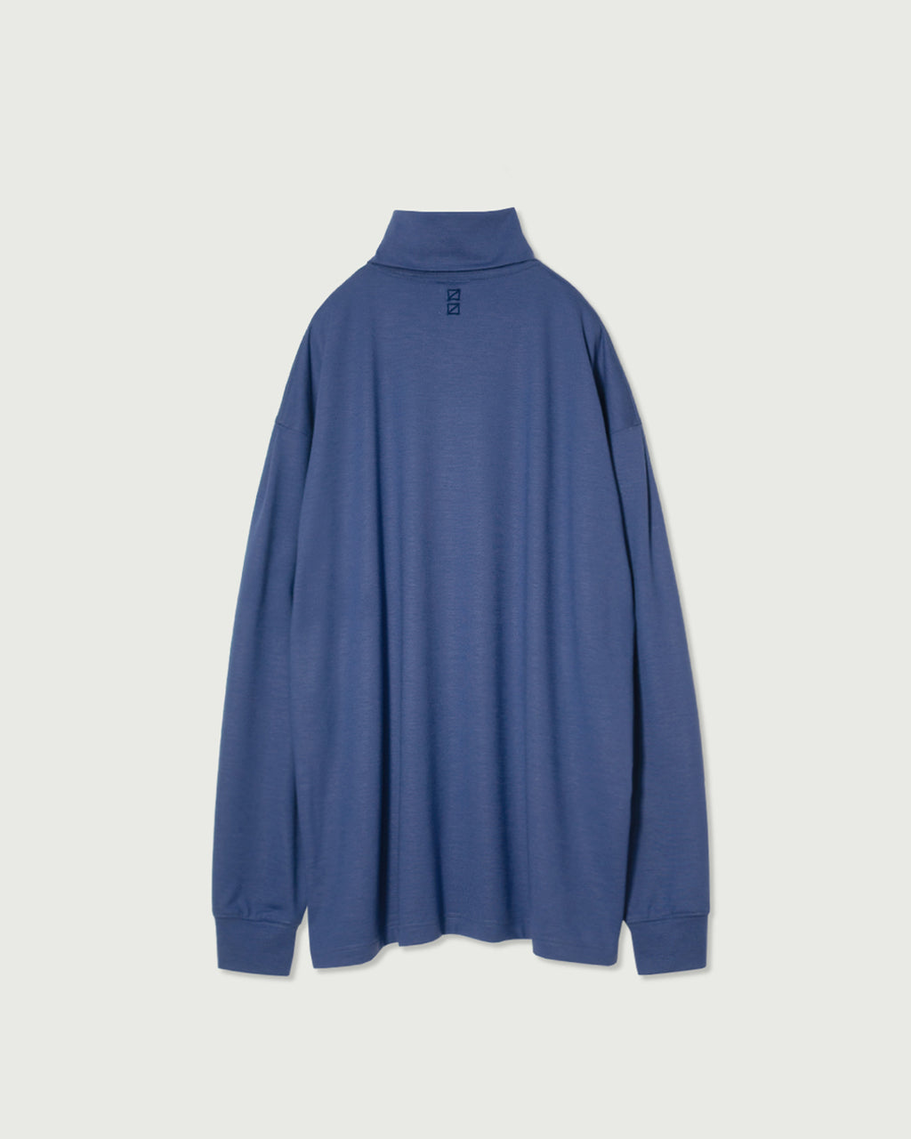 Super100s WOOL Plating Turtleneck L/S Logo TEE <#royal blue>