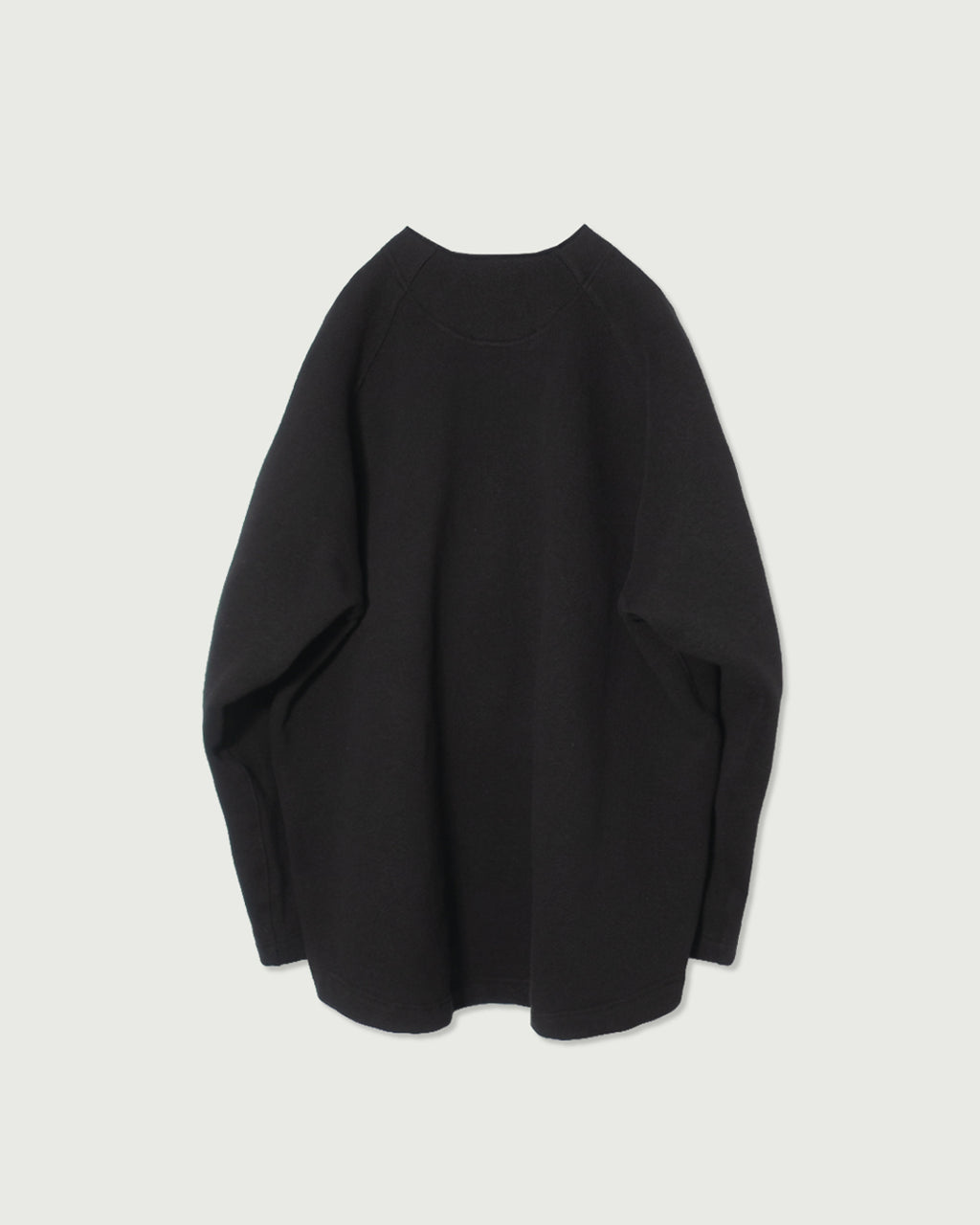 Heavy Azuma Raglan Sleeve Skipper Sweat <#black>
