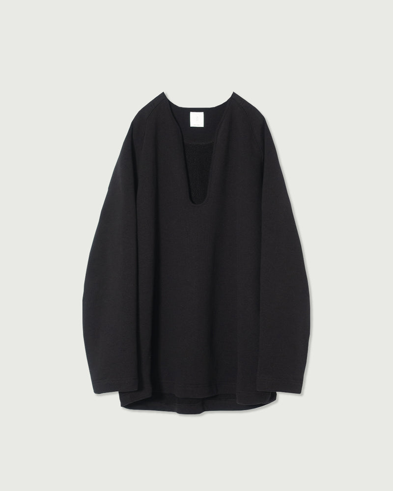 Heavy Azuma Raglan Sleeve Skipper Sweat <#black>