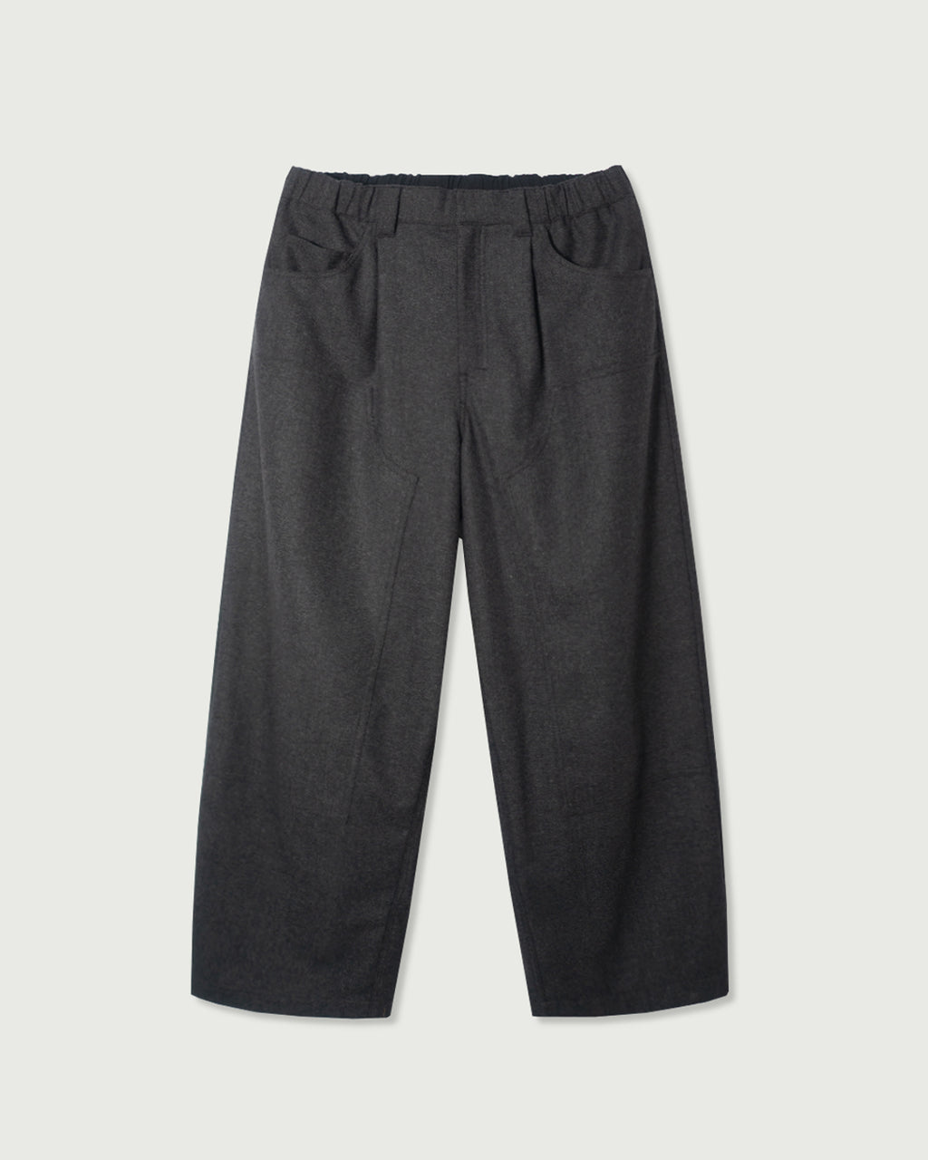 Wool Blend Tweed Double-Knee Painter's Work Pants <#black>