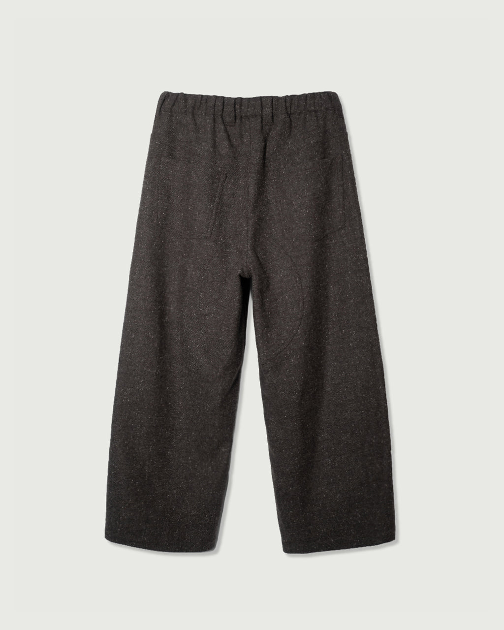 Wool Blend Tweed Double-Knee Painter's Work Pants <#brown>