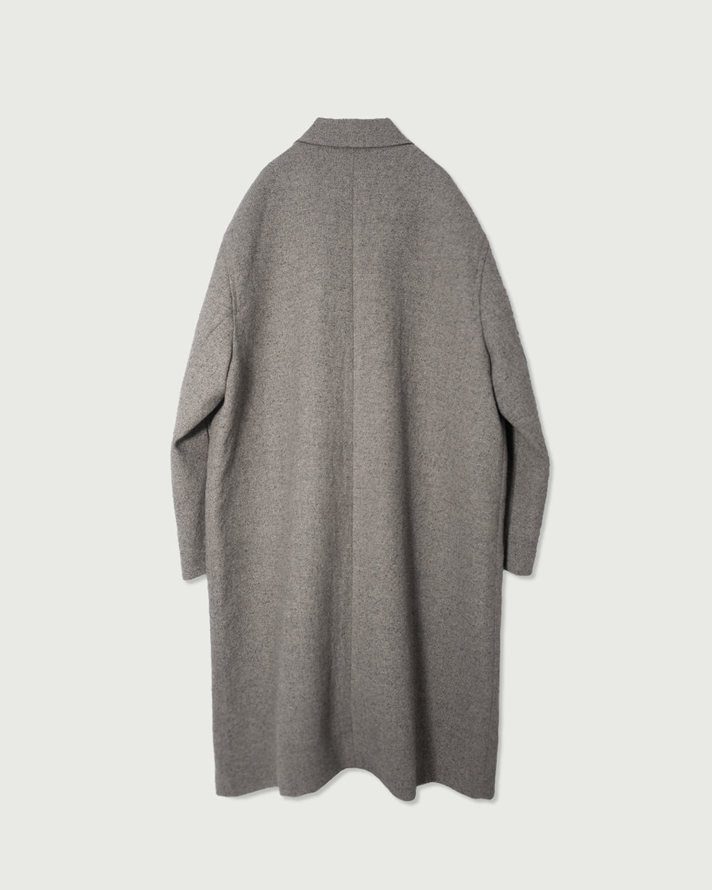 Wool Blend Double-Breasted Long Coat <#greige>