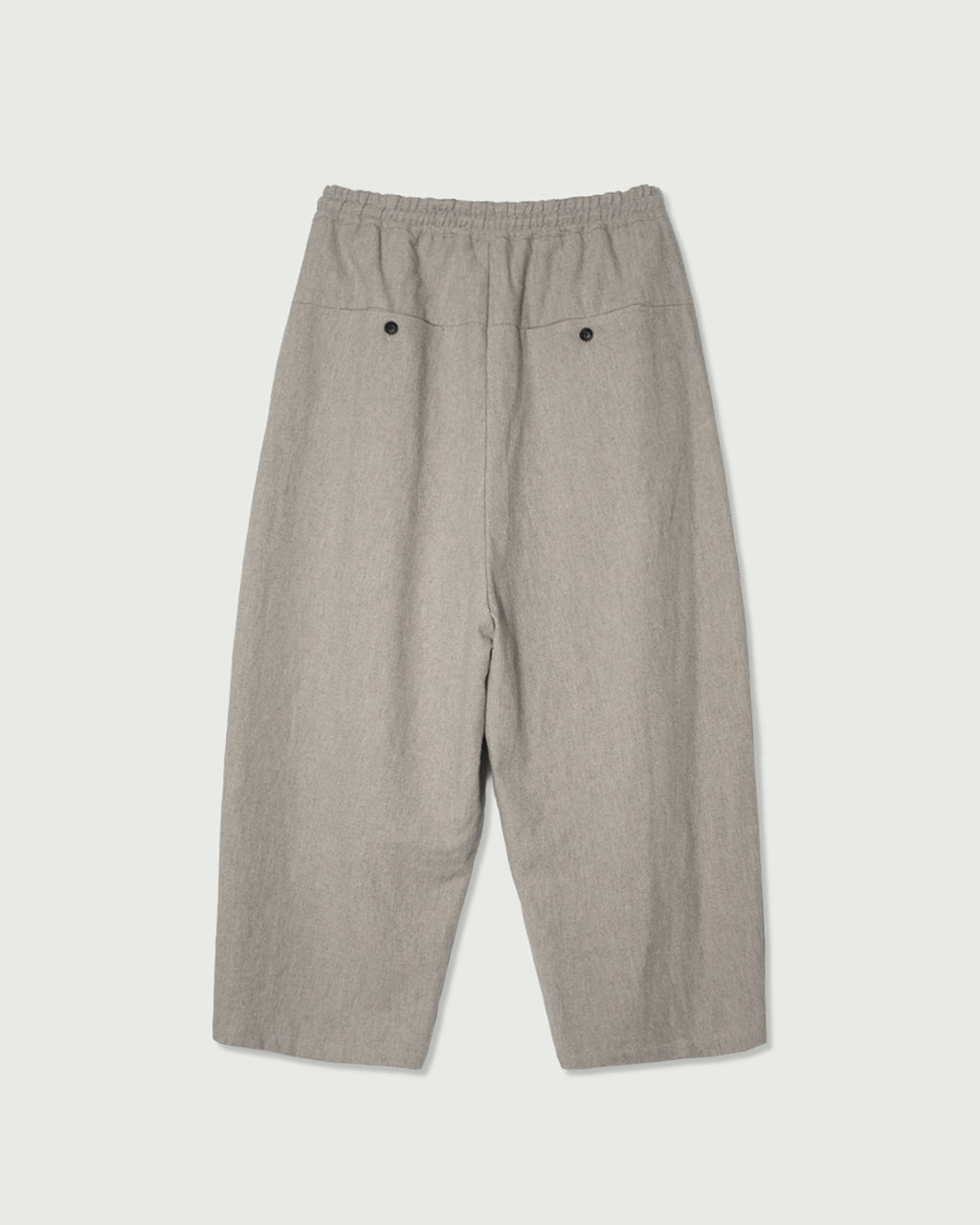 Shetland Wool Linen Rope Belt Easy Sarouel Pants <#light gray>