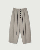 Shetland Wool Linen Rope Belt Easy Sarouel Pants <#light gray>
