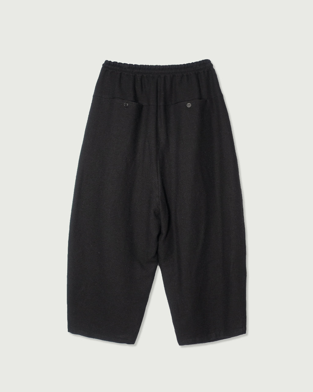Shetland Wool Linen Rope Belt Easy Sarouel Pants <#black>
