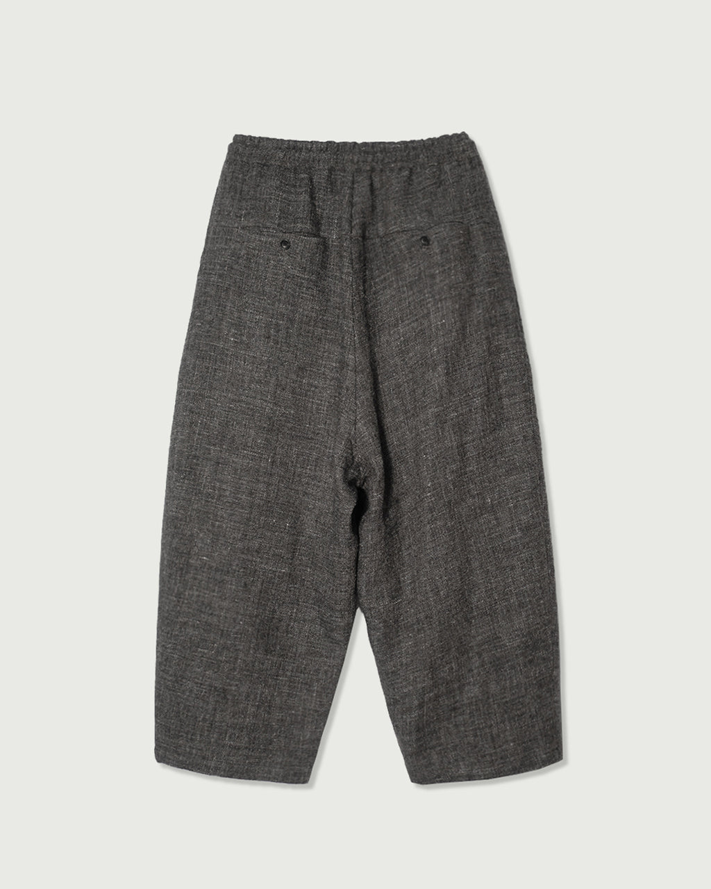 Shetland Wool Linen Rope Belt Easy Sarouel Pants <#charcoal>