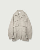 Linen Herringbone M-43 Field Jacket <#heather gray>