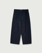 Nep Denim Belted Wide Tapered 1Tuck Baggy Pants <#indigo>
