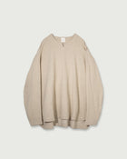 Cotton Linen Hem Round Skipper Long-Sleeve Tee <#ivory>