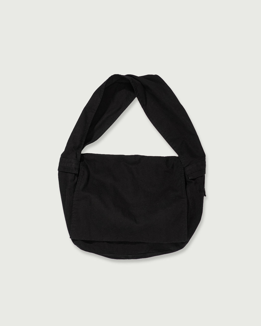 Cotton Canvas News Paper Bag <#black>