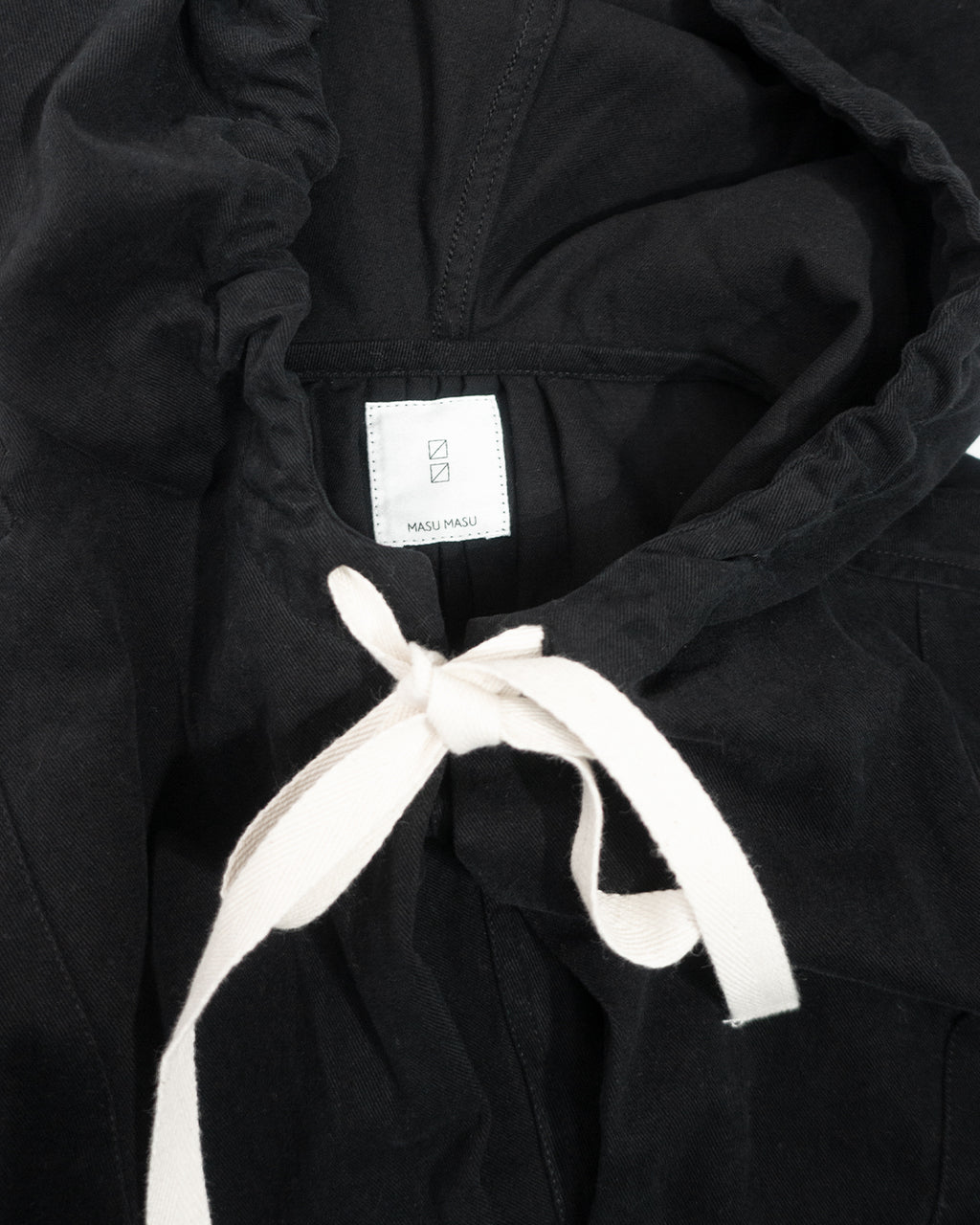 Brushed Cotton Flannel Biowash French Anorak Parka <#black>