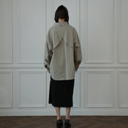 Layered Design Dress Military Shirt.