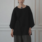 Crew Neck Half Sleeve Over Pullover.