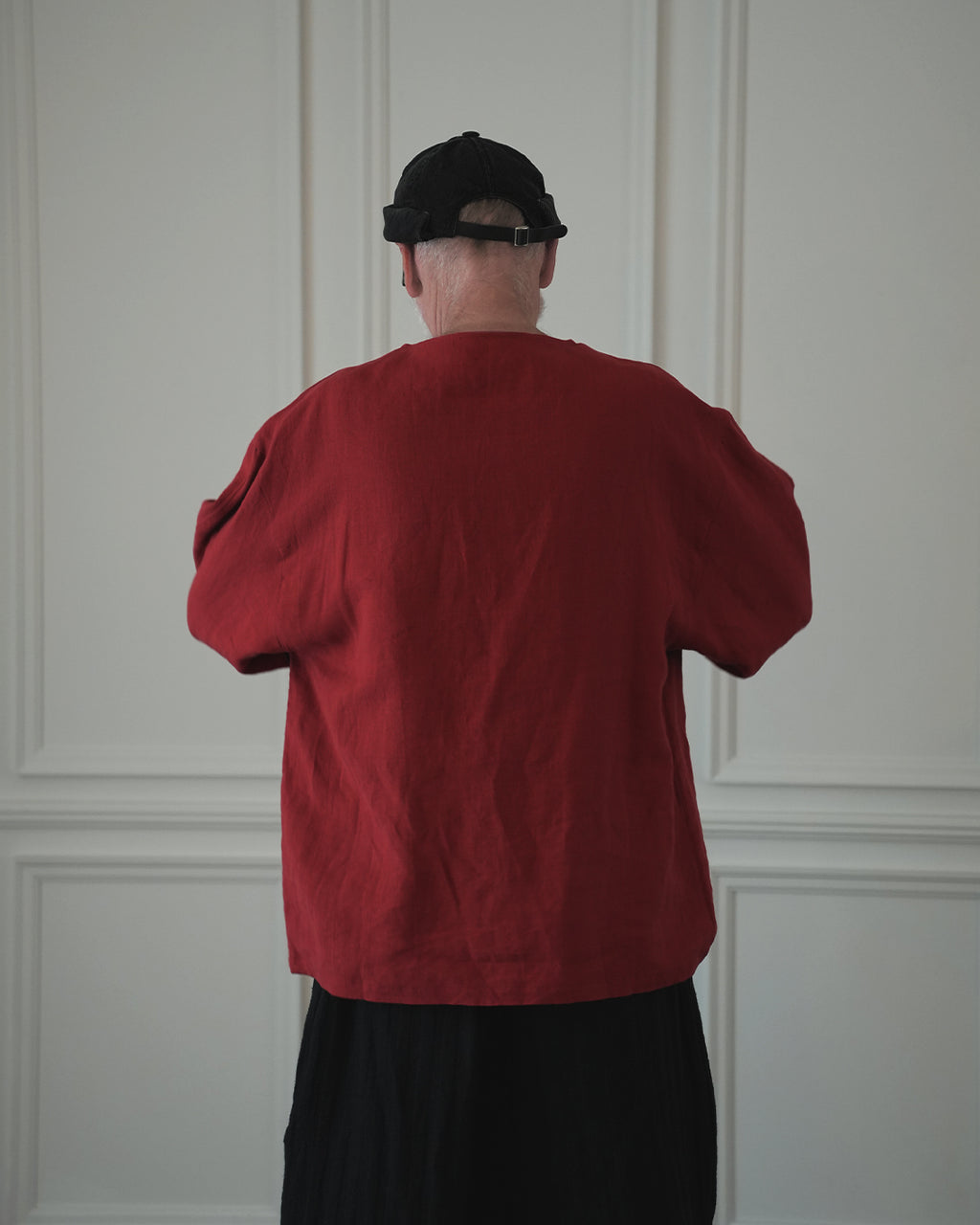 Crew Neck LS Tuck Rib Pullover.