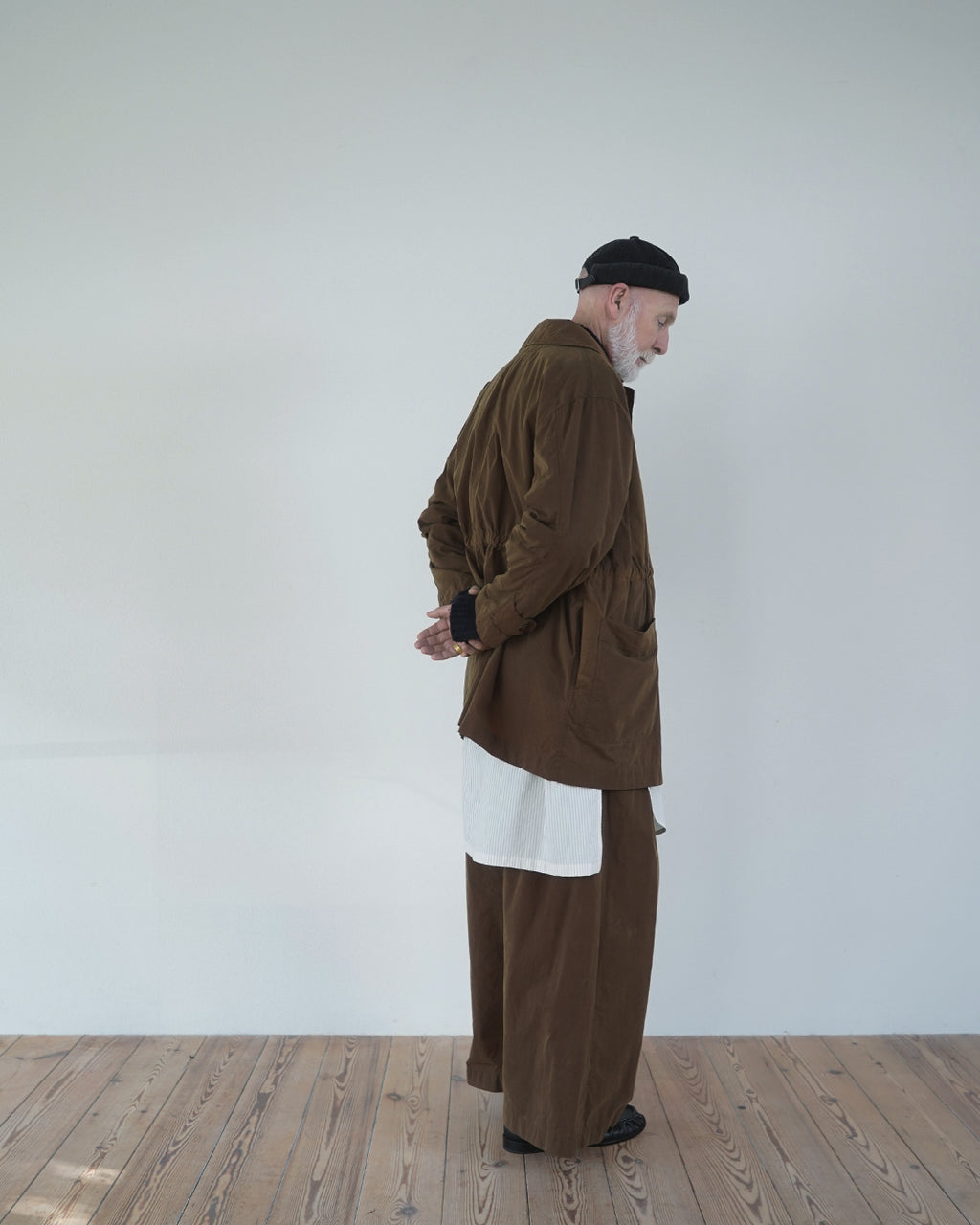 Oiled Wax Washed Moleskin 6-pocket Coverall  <#camel>