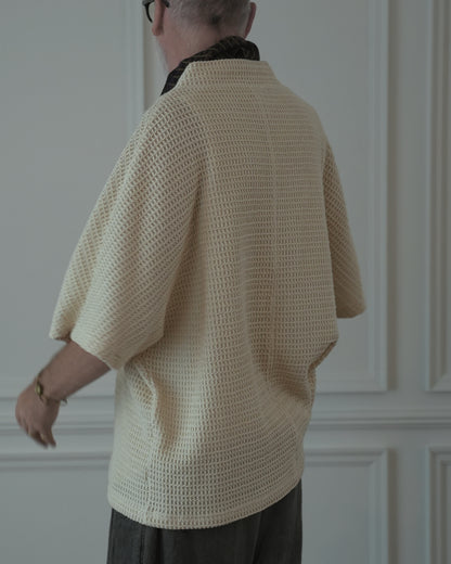 Waffle Russell V Neck 3/4 Sleeve Dolman Knit Pullover.