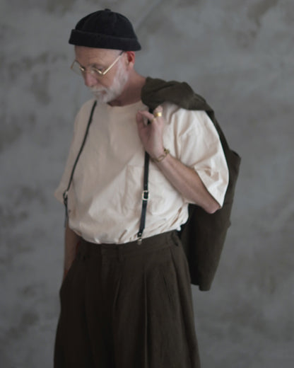 Button Design Crew Neck Vest〈 000006-03 〉
