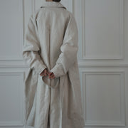 Back Flare A-Line Officer Bal Collar Coat.