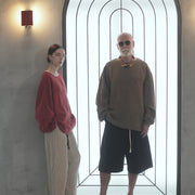 Crew Neck LS Tuck Rib Pullover.