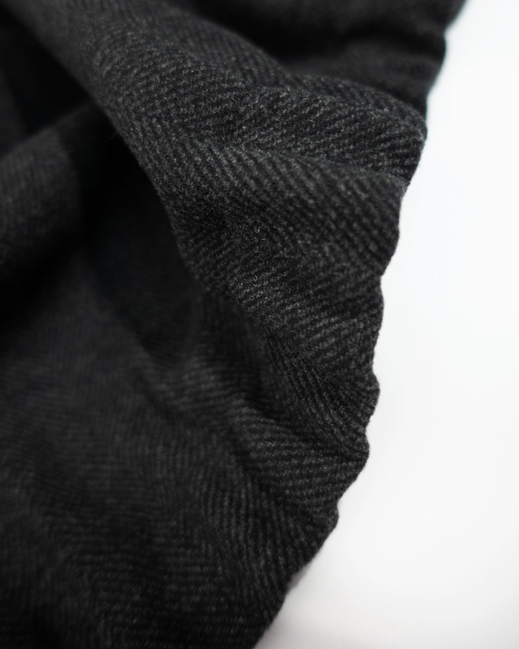 Wool Blend Herringbone Tweed Volume Zip Blouson <#black>