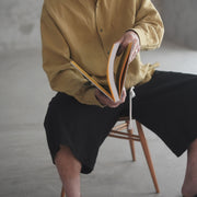Band Collar Henley Neck Like Atelier Shirt.