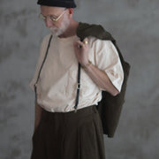 Button Design Crew Neck Vest.