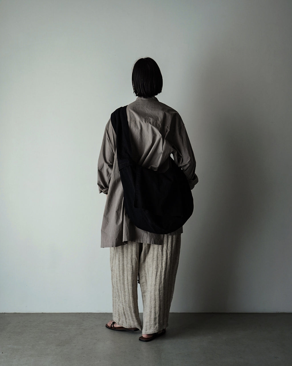 Cotton Canvas News Paper Bag <#black>