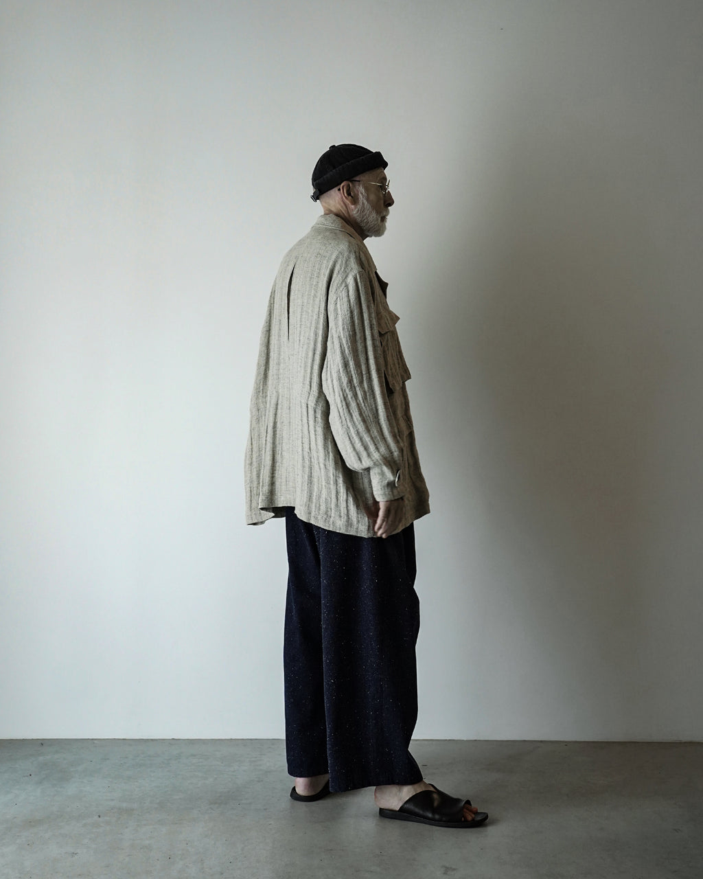 Linen Herringbone M-43 Field Jacket <#heather gray>