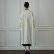 Key Neck Side Slit Long Length Pullover Shirt.