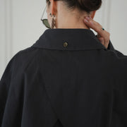 Layered Design Dress Military Shirt.
