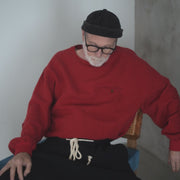 Crew Neck LS Tuck Rib Pullover.