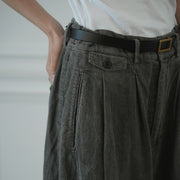 Double Hem Coin Pocket 2Tuck Wide Slacks.