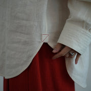 Band Collar Henley Neck Like Atelier Shirt.