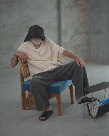 Waffle Russell V Neck 3/4 Sleeve Dolman Knit Pullover〈 000010-14 〉