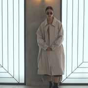 Back Flare A-Line Officer Bal Collar Coat.
