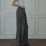 Double Hem Coin Pocket 2Tuck Wide Slacks.