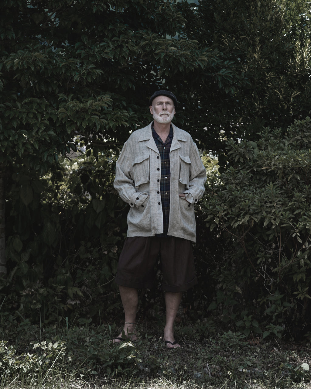 Linen Herringbone M-43 Field Jacket <#heather gray>