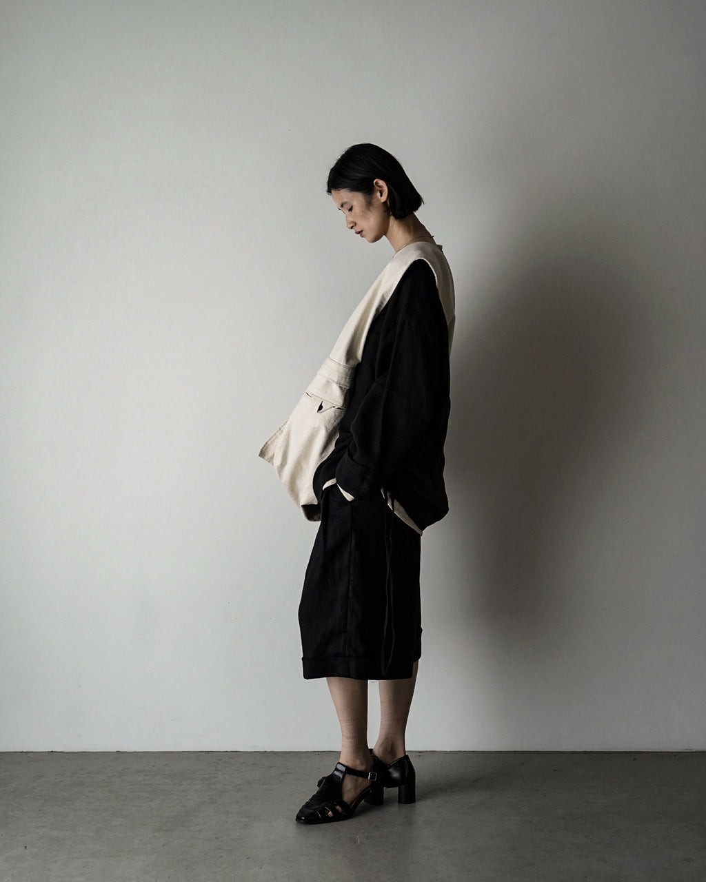 Cotton Canvas News Paper Bag <#ivory>