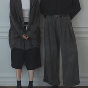 Double Hem Coin Pocket 2Tuck Wide Slacks.