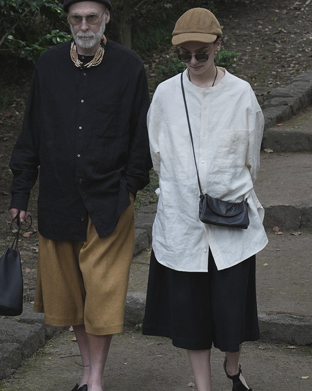 Band Collar Henley Neck Like Atelier Shirt.
