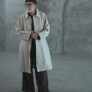 Back Flare A-Line Officer Bal Collar Coat.