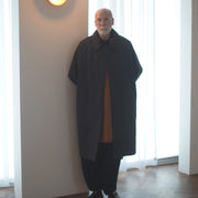 Back Flare A-Line Officer Bal Collar Coat.