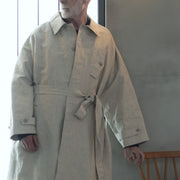 Back Flare A-Line Officer Bal Collar Coat.