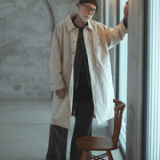 Back Flare A-Line Officer Bal Collar Coat.